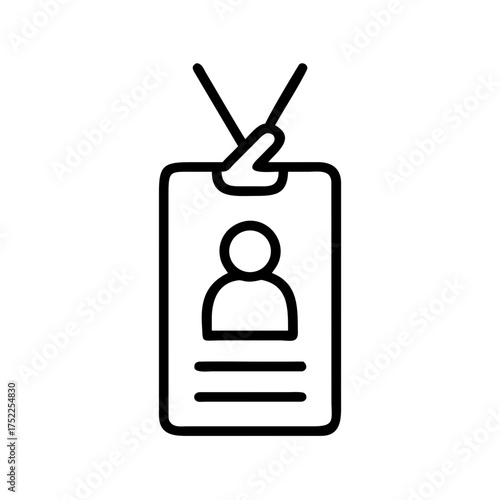 Simple identification card with a person icon