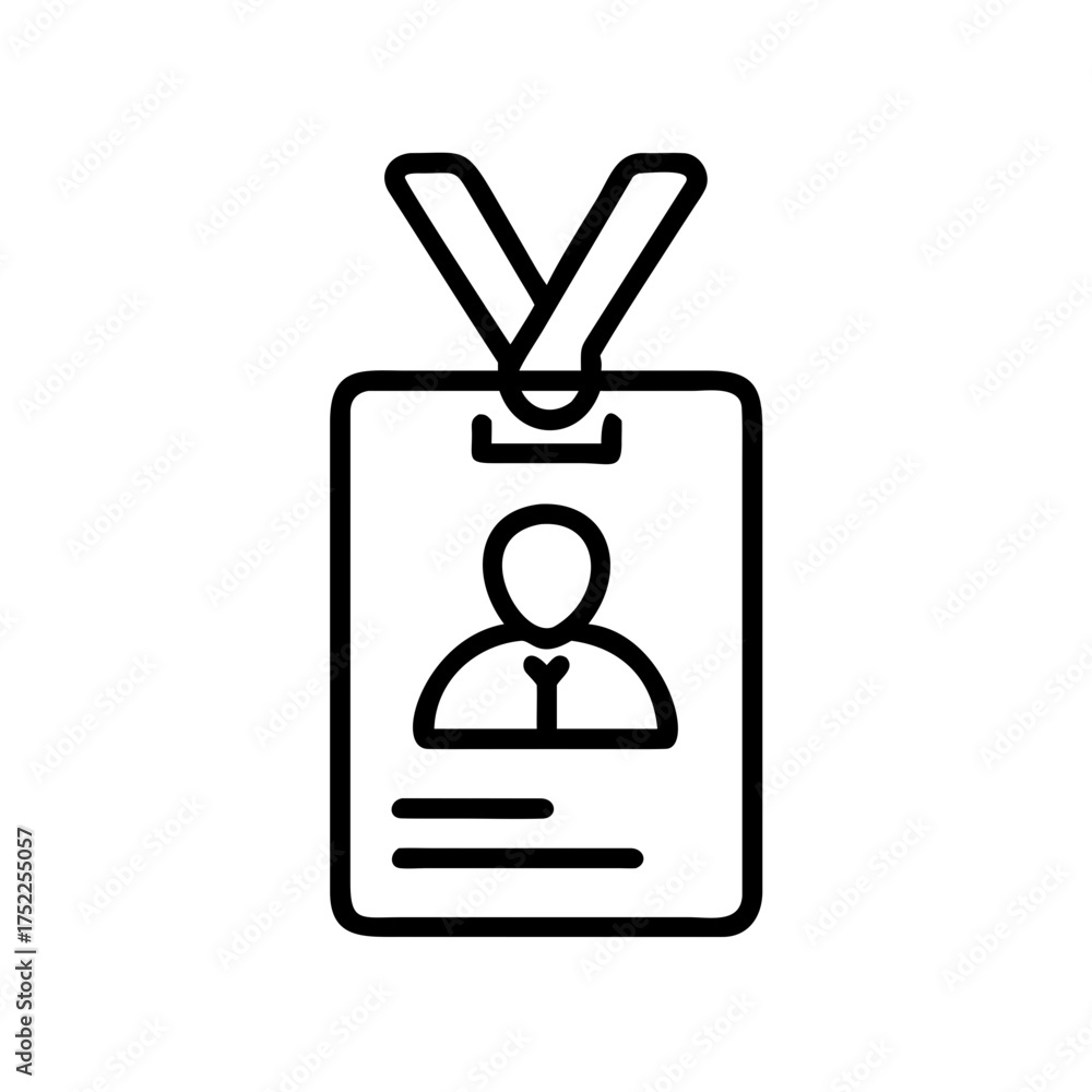 Fototapeta premium Identification card with lanyard