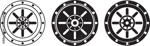 Black and White Wheel Designs