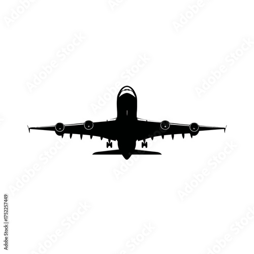 Airplane in flight, viewed from below