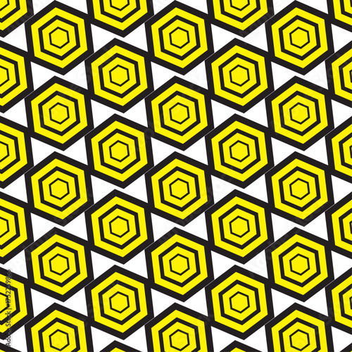 Seamless Geometric Hexagon Pattern