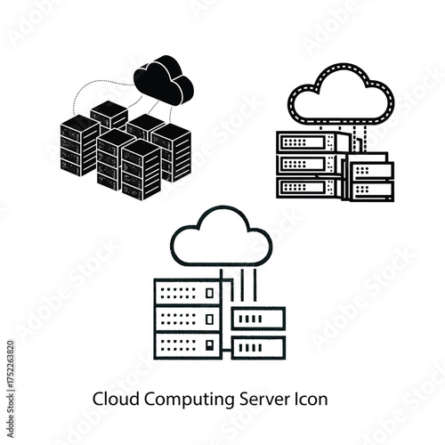Cloud Computing Server Icon.