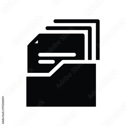 document folder solid icon vector design good for web or mobile app