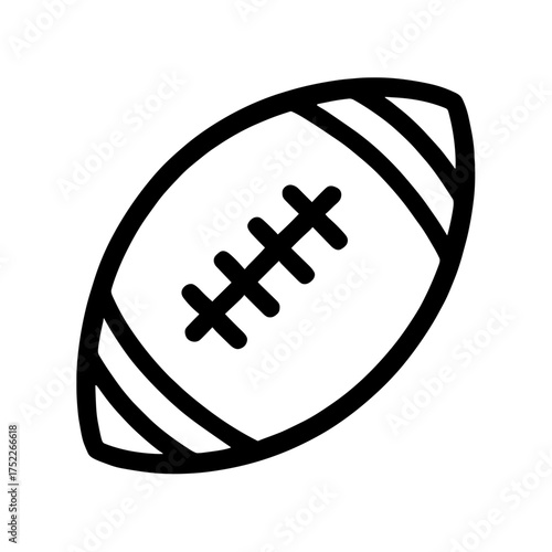 Illustration of an American football in simple line design  