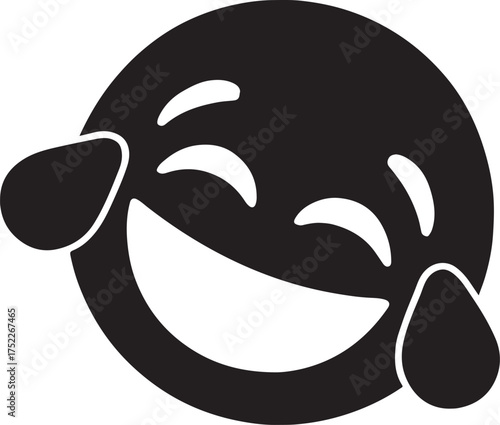 Wallpaper Mural Rolling on the floor laughing emoji vector icon showing extreme joy, humor, and happiness expression.   Torontodigital.ca