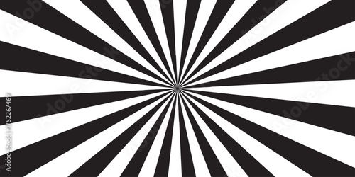 Retro vintage grunge black and white radial burst sunburst ray pattern vector illustration texture backdrop design