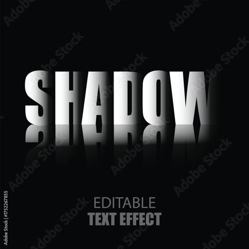 A black background with the words shadow effect on it