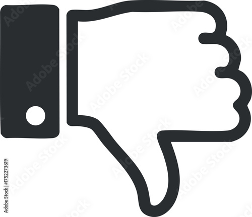 A thumbs down gesture symbolizing disapproval and negative feedback in various contexts.
