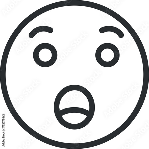 A surprised emoji face with wide eyes and an open mouth expressing shock and amazement.