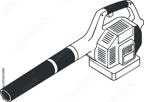 Handheld leaf blower designed for effective outdoor cleaning and yard maintenance tasks.