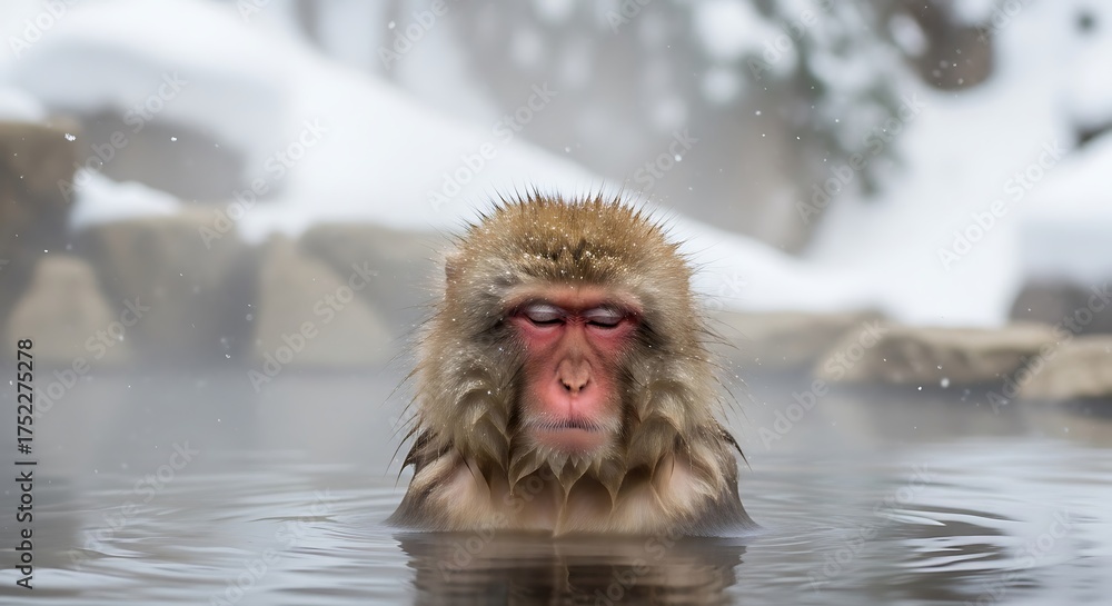 Naklejka premium close up of baboon