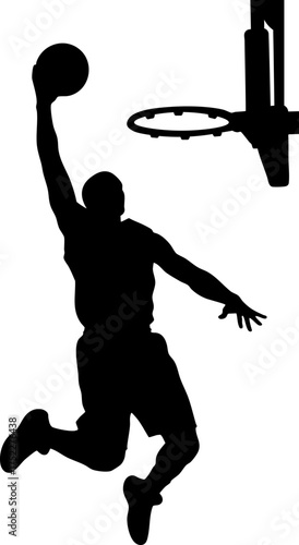 Raw Street Ball Power: The Ultimate Gravity-Defying Urban Dunk Silhouette