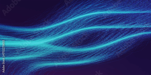 Abstract blue and purple wave motion design wallpaper with flowing fractal lines texture illustration