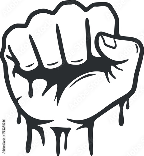 A powerful illustration of a clenched fist symbolizing strength and unity in activism.
