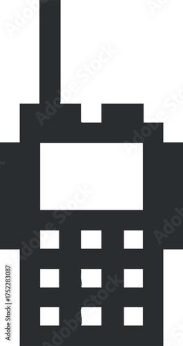 A close-up image of a handheld radio communication device used for wireless communication.