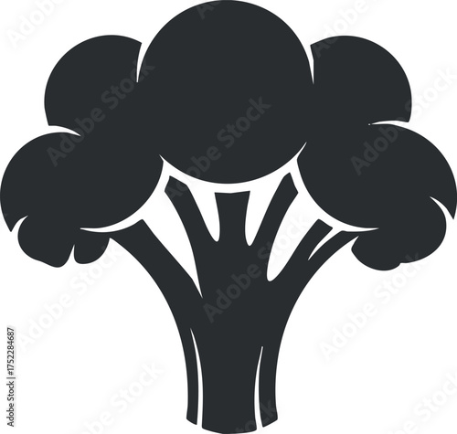 Illustration of a stylized broccoli, representing healthy eating and nutritional benefits.