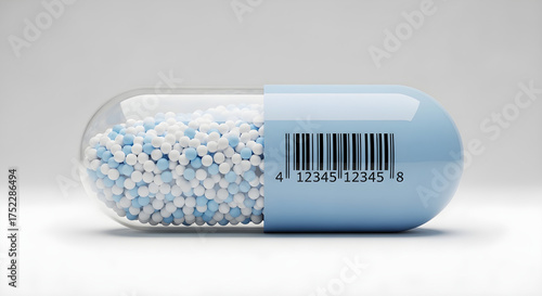 Pharmaceutical pill with a barcode for drug traceability and authenticity