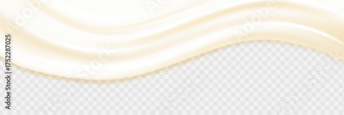 Smooth liquid dessert texture with flowing creamy surface.