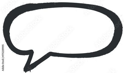 An empty speech bubble illustration ideal for conveying messages or dialogue in designs.
