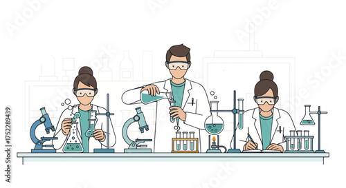 Scientists Conducting Experiments in a Laboratory Setting.