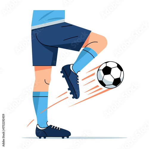 Soccer player skillfully controlling a ball with his foot.