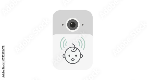 Modern Baby Monitor with Camera and Sound Detection.