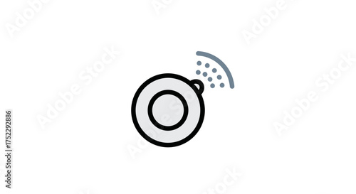 Simple Line Icon of a Smart Speaker with Wi-Fi Signal.