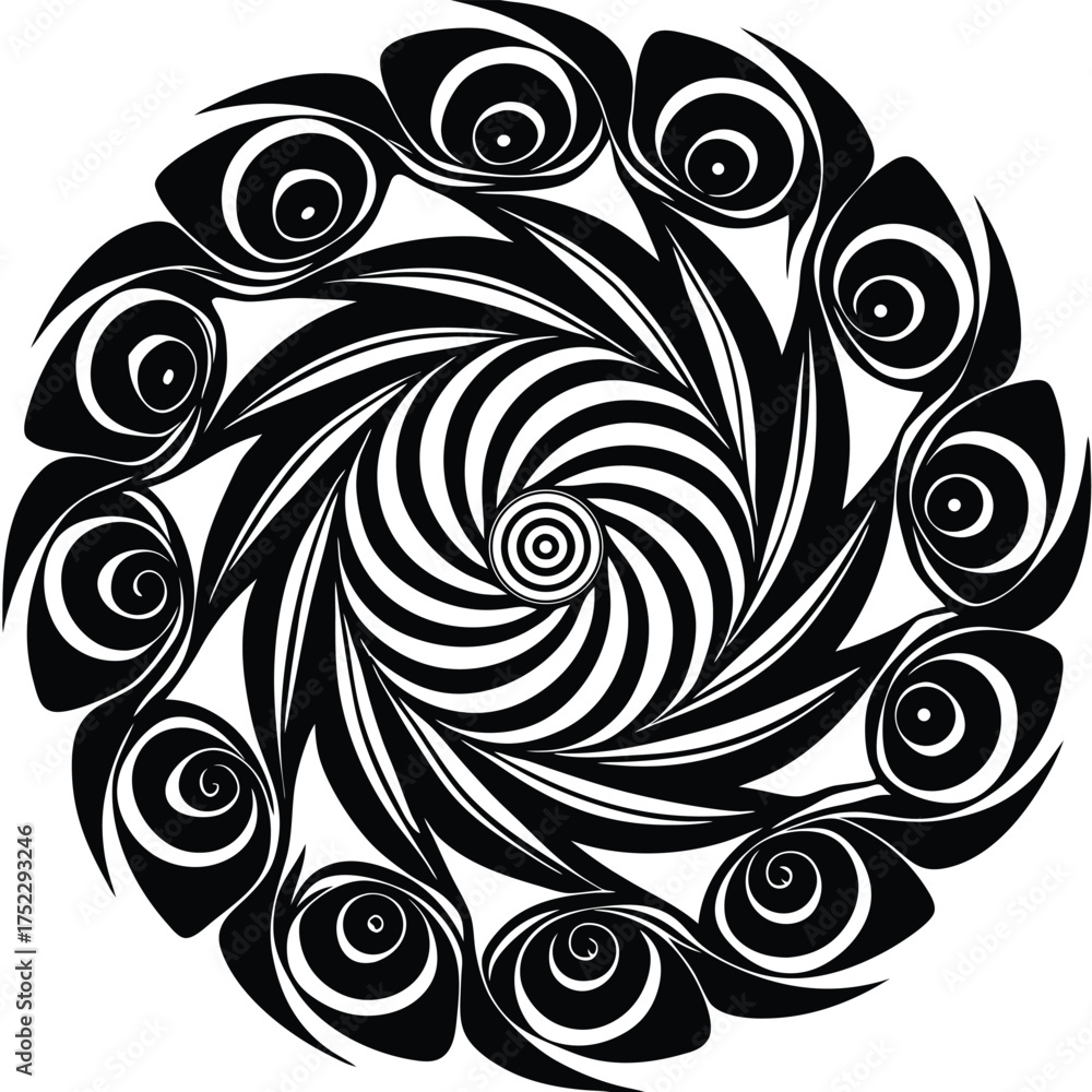 Fototapeta premium swirling shape vector collection.eps