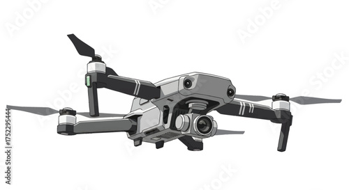 Advanced Quadcopter Drone with Integrated Camera and Propellers.