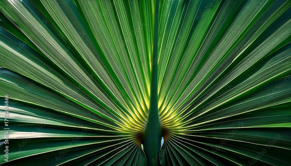 Obraz premium green palm leaf texture for wallpaper and background abstract background texture background macro photography close up