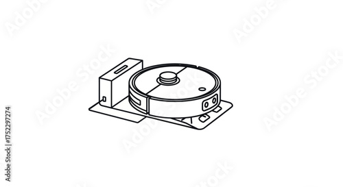 Robotic Vacuum Cleaner with Charging Dock and Accessories.