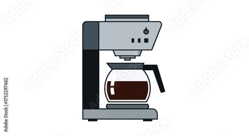 Automatic Drip Coffee Maker with Glass Carafe.