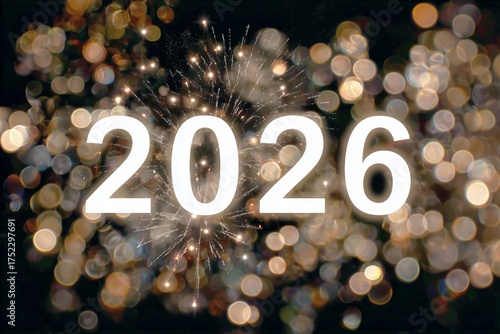 Bright Fireworks Welcome the New Year 2026 in a Festive City Celebration