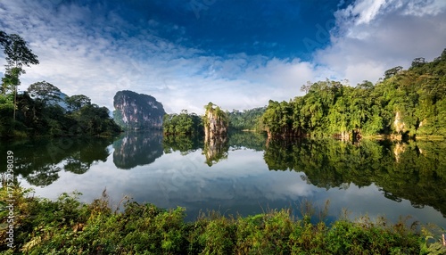 stunning view of mirror lake at ipoh perak malaysia