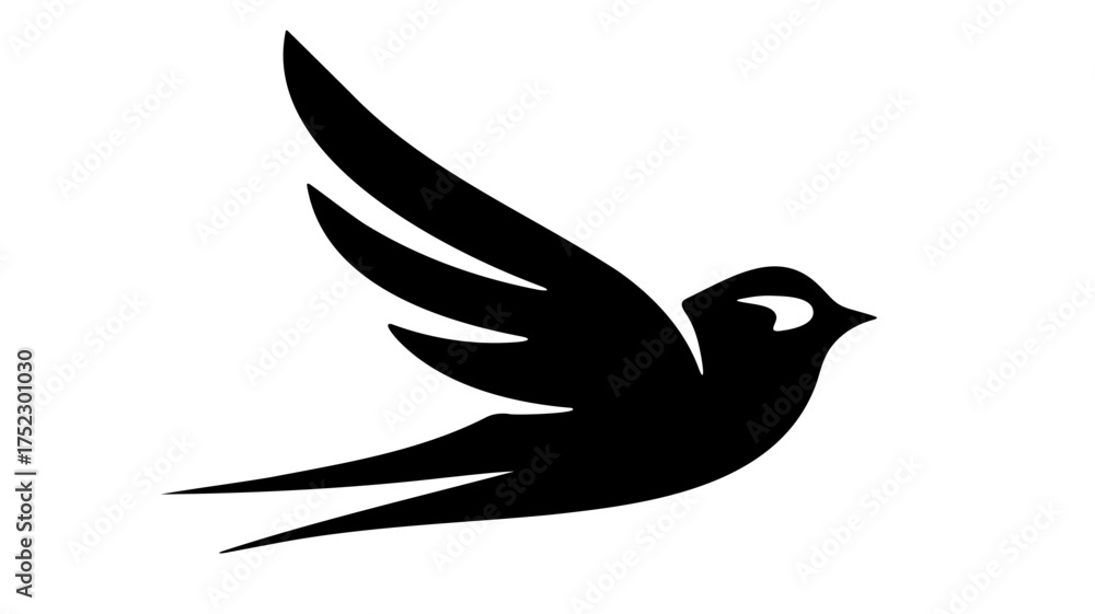 Fototapeta premium Bird vector silhouette 4
