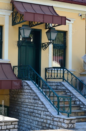 staircase leading to the entrance of the house
