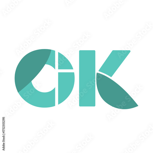 The inscription “Ok” in the logo form
