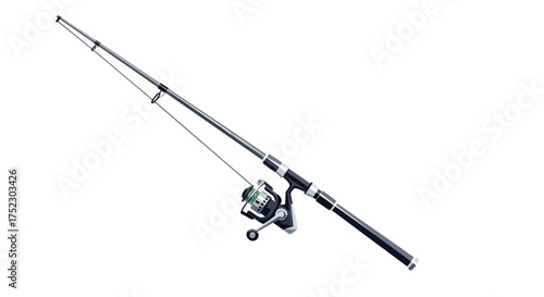 Fishing Rod with Reel: Angling Equipment for Sport Fishing and Recreation.