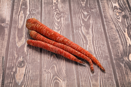 Red Indian raw carrot vegetable