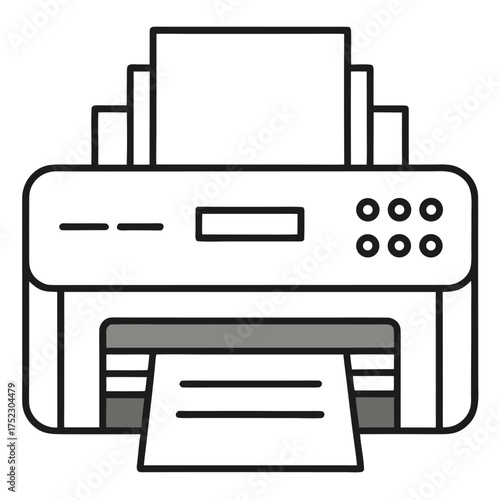 Printer outline vector