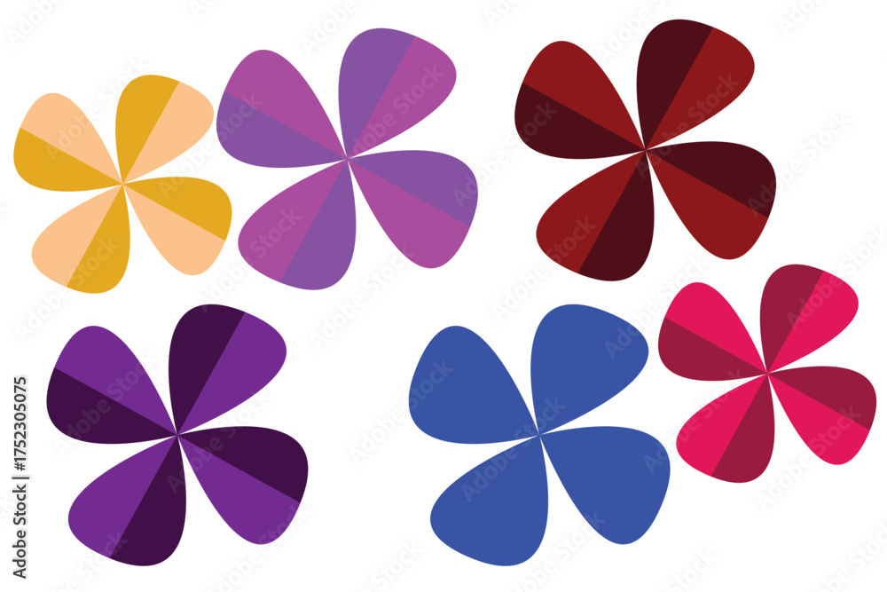 Obraz premium set of colorful flowers