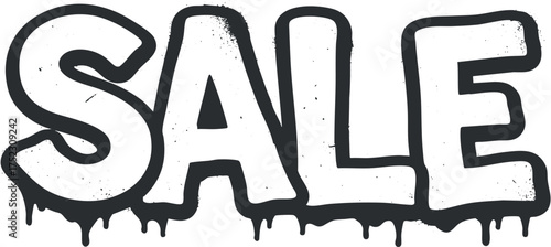 A bold and eye-catching SALE graphic with dripping design, perfect for promotions and advertising.