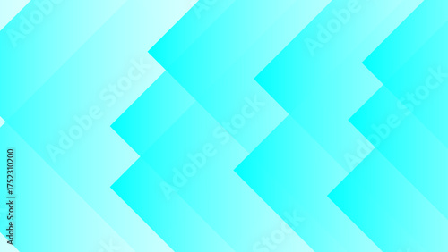 Bright cyan geometric abstract background with diagonal layered shapes creating a dynamic gradient effect. Clean, modern, and minimal design ideal for tech, corporate, or futuristic visuals