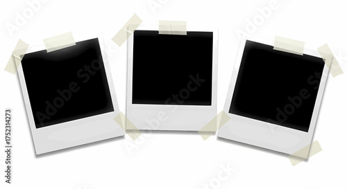 Retro instant picture frames with blank space for your images, a nostalgic and creative vector illustration