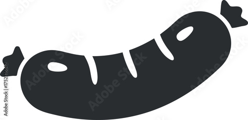Illustration of a sausage ideal for food-related designs and culinary concepts.
