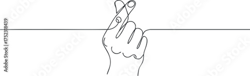 A minimalist line art illustration of a hand gesture symbolizing connection and support.