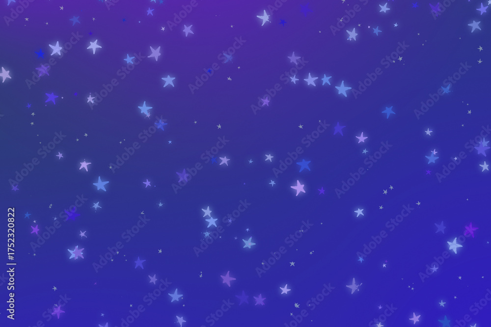 Obraz premium Glowing yellow star pattern on purple night sky background, dreamy and magical design.