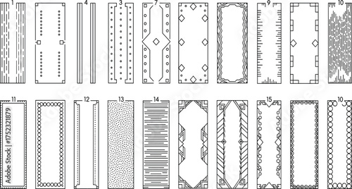 Geometric Frame Designs for Various Applications Decorative Border Elements for Creative Projects
