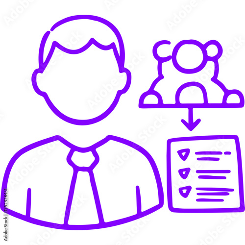 Handraw Outline of Person Creatin