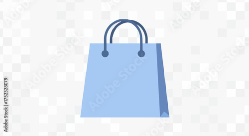 Elegant pale blue shopping bag design evokes modern retail experience and premium brand packaging for stylish purchases and exciting customer journeys